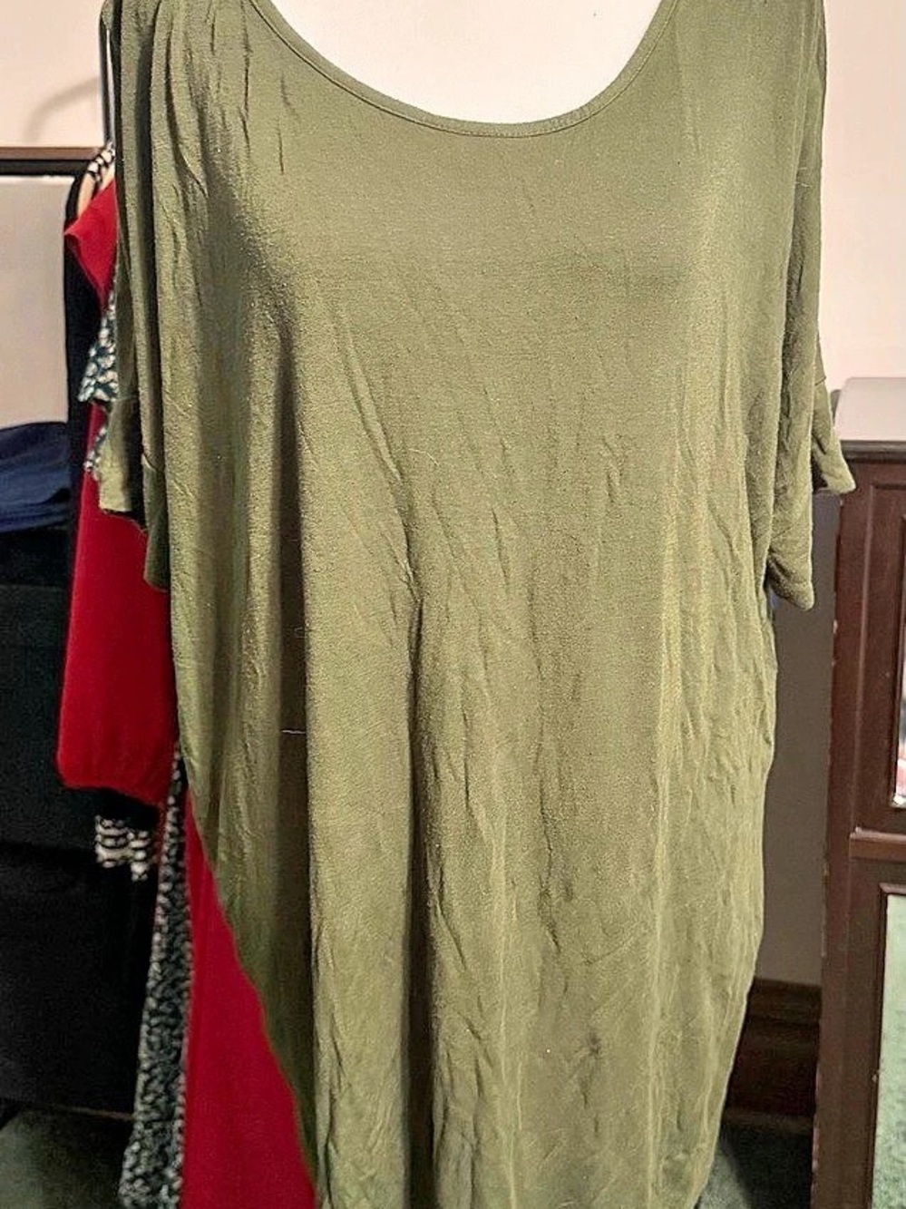 Honey & Lace Olive Green Tunic Size Large